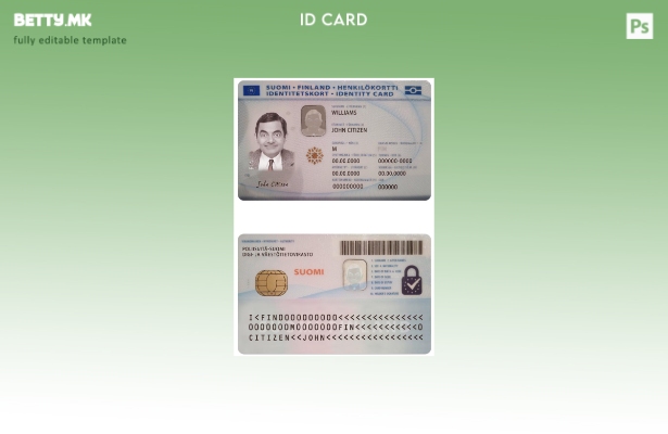 Шаблон за ID на Финска во модерен стил